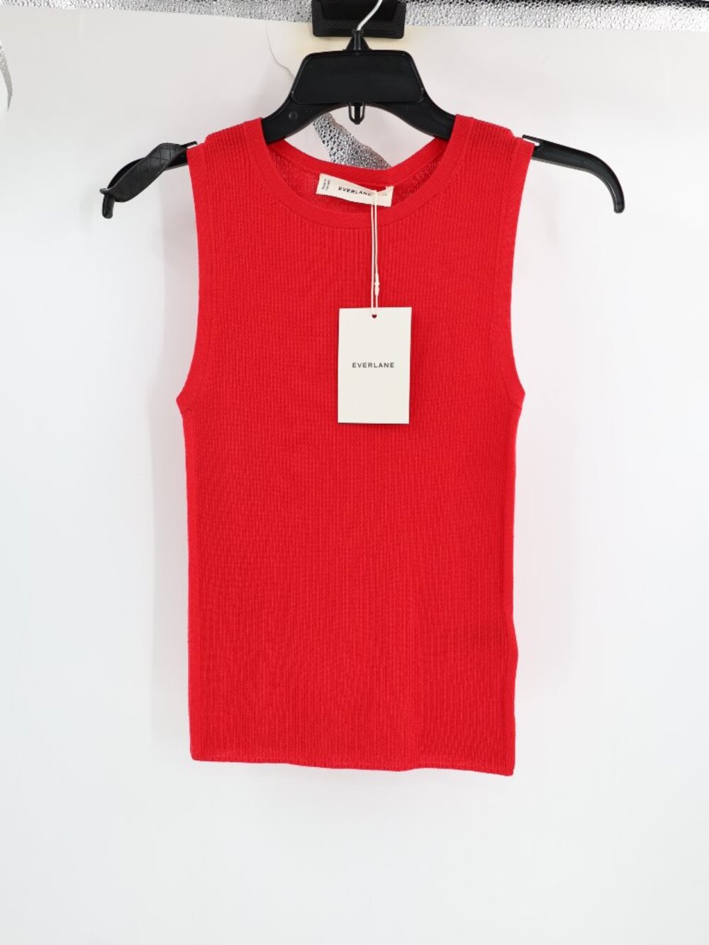 NWT Everlane Sweater Tank Women XS Ultrafine Merino Wool Sleeveless Classic Red